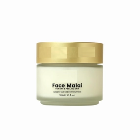 Face Malai/Moisturiser for Dry and Peeling Skin | Enriched with Coconut Cream, Cow Milk & Desi Ghee | Natural, SLS & Paraben Free - 100 ML