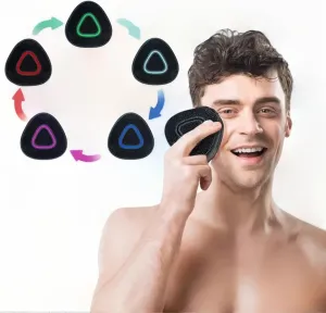 Facial Cleansing Brush Vibrating Face Scrubber Waterproof Rechargeable Silicone Electric Exfoliator 15 Cleansing Mode 5 Function Lights Facial Cleanser Device Deep Cleansing for Exfoliating Massaging