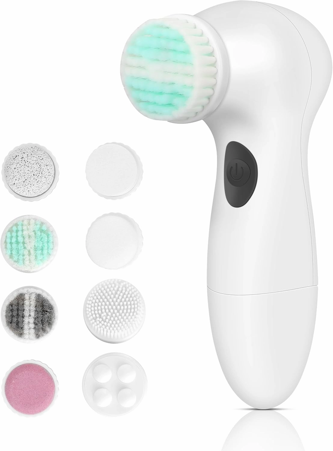 Facial Cleansing Brush, 8 in 1 Electric Face Scrubber, Face Wash Brush Machine for Men, Women Travel with 8 Brush Heads