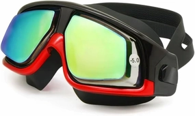 Farsighted  2.0 to  6.0 Optical Swim Goggles, Anti-Fog, UV Protected Big mask swimming goggles