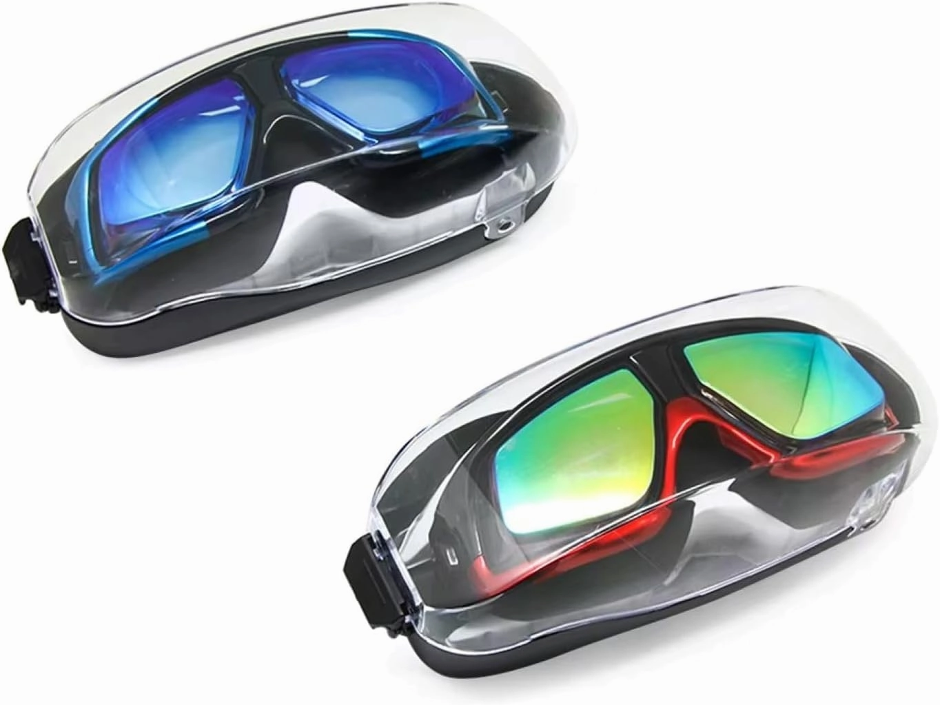 Farsighted  2.0 to  6.0 Optical Swim Goggles, Anti-Fog, UV Protected Big mask swimming goggles