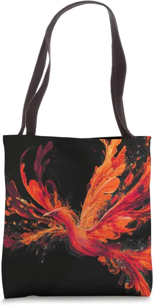 Fiery Phoenix Fantasy Mythology Art Tote Bag