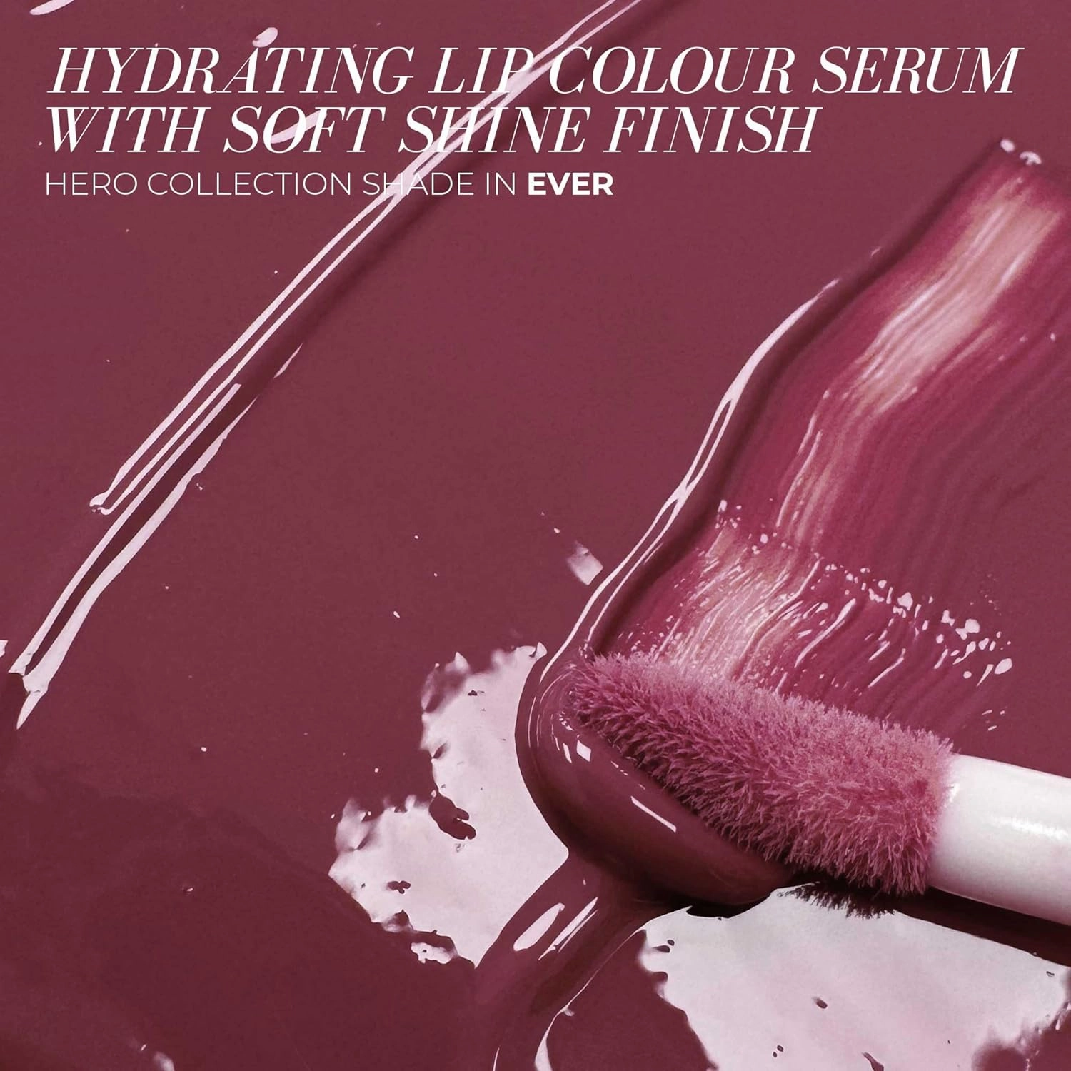 FITGLOW Beauty - Lip Colour Serum | Vegan, Woman-Owned Clean Beauty (Ever - Deep Plum)