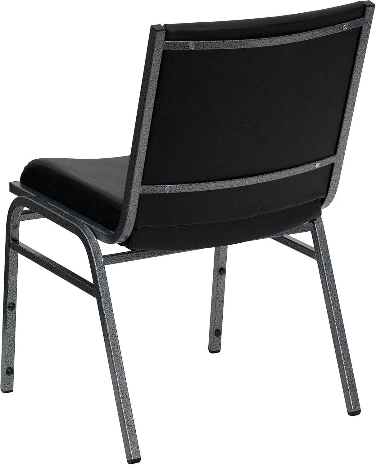 Flash Furniture Hercules Series Heavy Duty Stack Chair, Set of 1, Black Vinyl