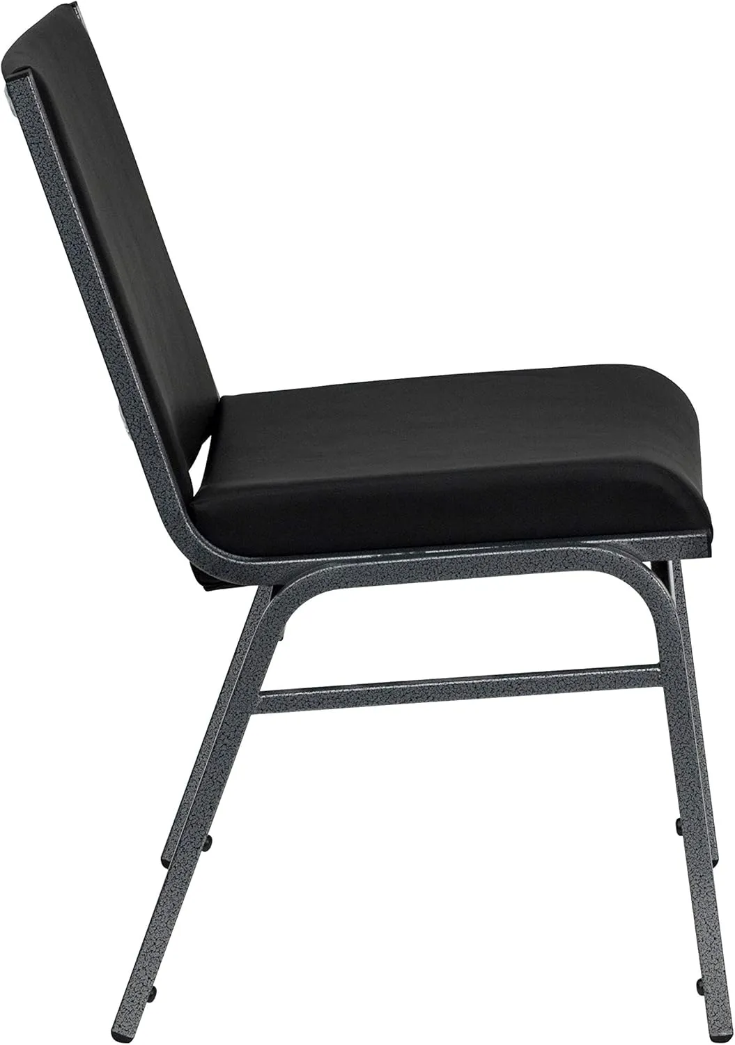 Flash Furniture Hercules Series Heavy Duty Stack Chair, Set of 1, Black Vinyl