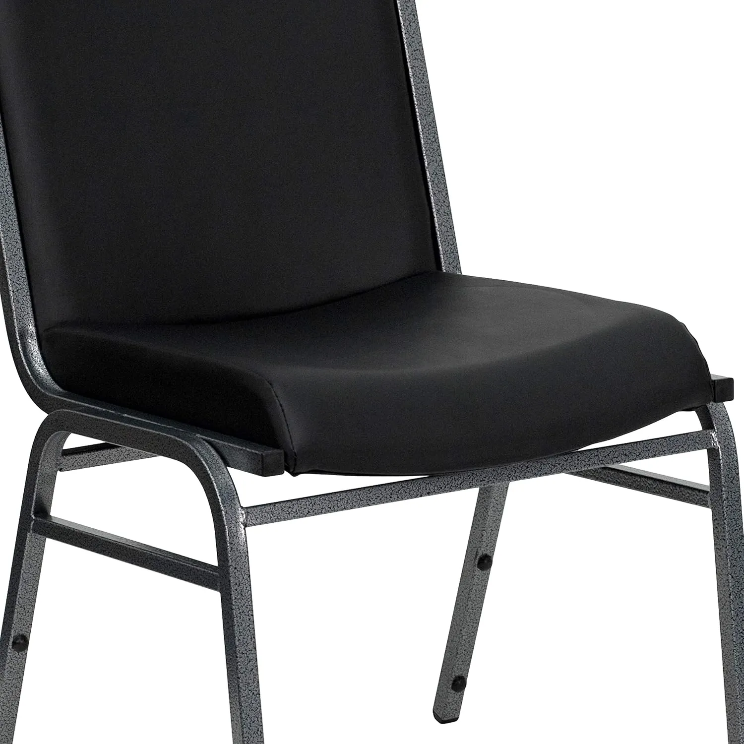 Flash Furniture Hercules Series Heavy Duty Stack Chair, Set of 1, Black Vinyl
