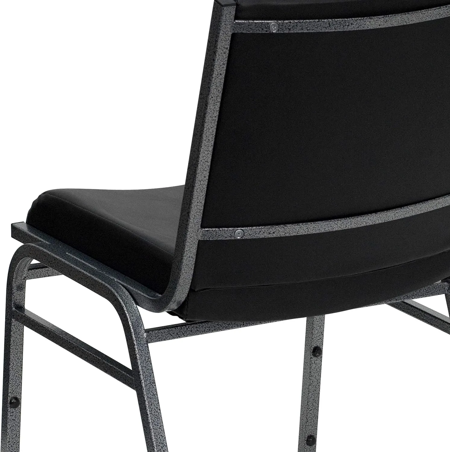 Flash Furniture Hercules Series Heavy Duty Stack Chair, Set of 1, Black Vinyl