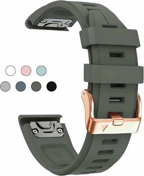 For Garmin Fenix 6S 5S 7S Watchband 20mm Bracelet for Fenix 6s Pro 5s Plus Rose Gold Buckle Silicone Quick Replacement Wrist Straps