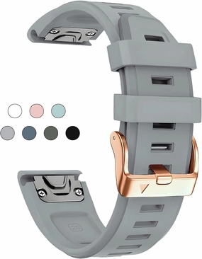 For Garmin Fenix 6S 5S 7S Watchband 20mm Bracelet for Fenix 6s Pro 5s Plus Rose Gold Buckle Silicone Quick Replacement Wrist Straps