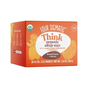Four Sigmatic Lion's Mane Elixir Mushroom Coffee Alternative | Organic Lion's Mane Mushroom Powder, Rhodiola & Rose Hips | Immune & Memory Support | Paleo | Pack of 20
