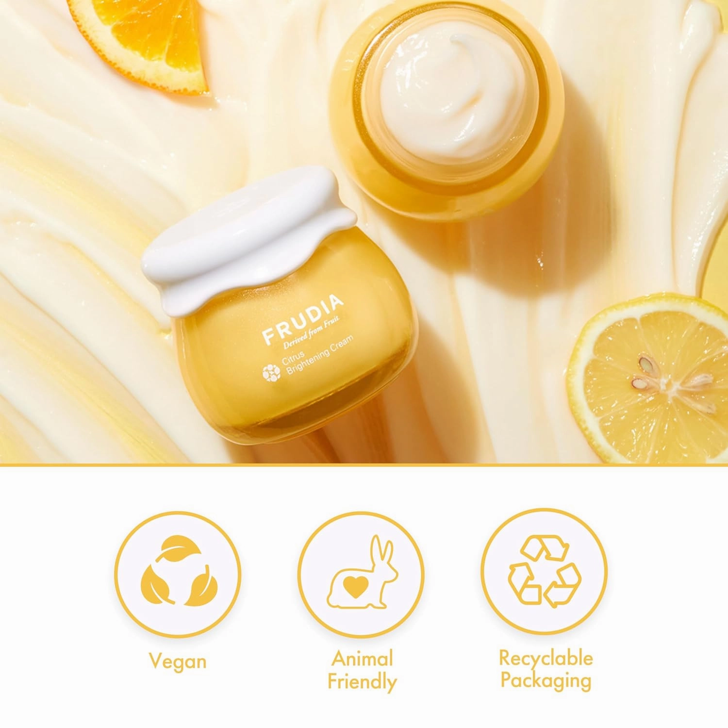 FRUDIA WELCOS Citrus Brightening Face Cream w/Mandarin Peel Extract, 1.94 fl oz