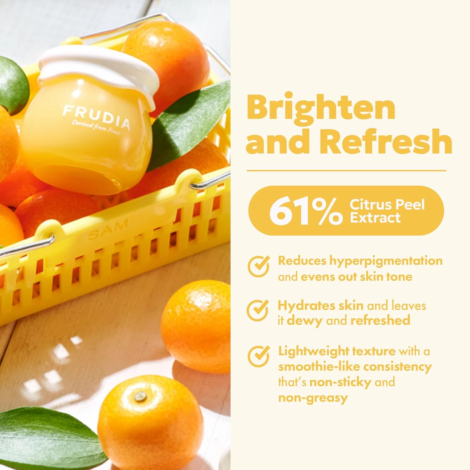 FRUDIA WELCOS Citrus Brightening Face Cream w/Mandarin Peel Extract, 1.94 fl oz