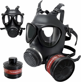 Full Face Respirator Gas Mask Survival Nuclear and Chemical with Filters for Chemical, Organic Vapor, Dust, Paint