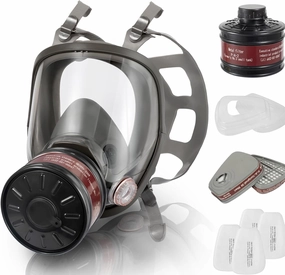 Full Face Respirator Mask, Reusable Respirator Mask with Filters，6800 Anti Fog Dust Gas Mask, for Spray Paint, Welding