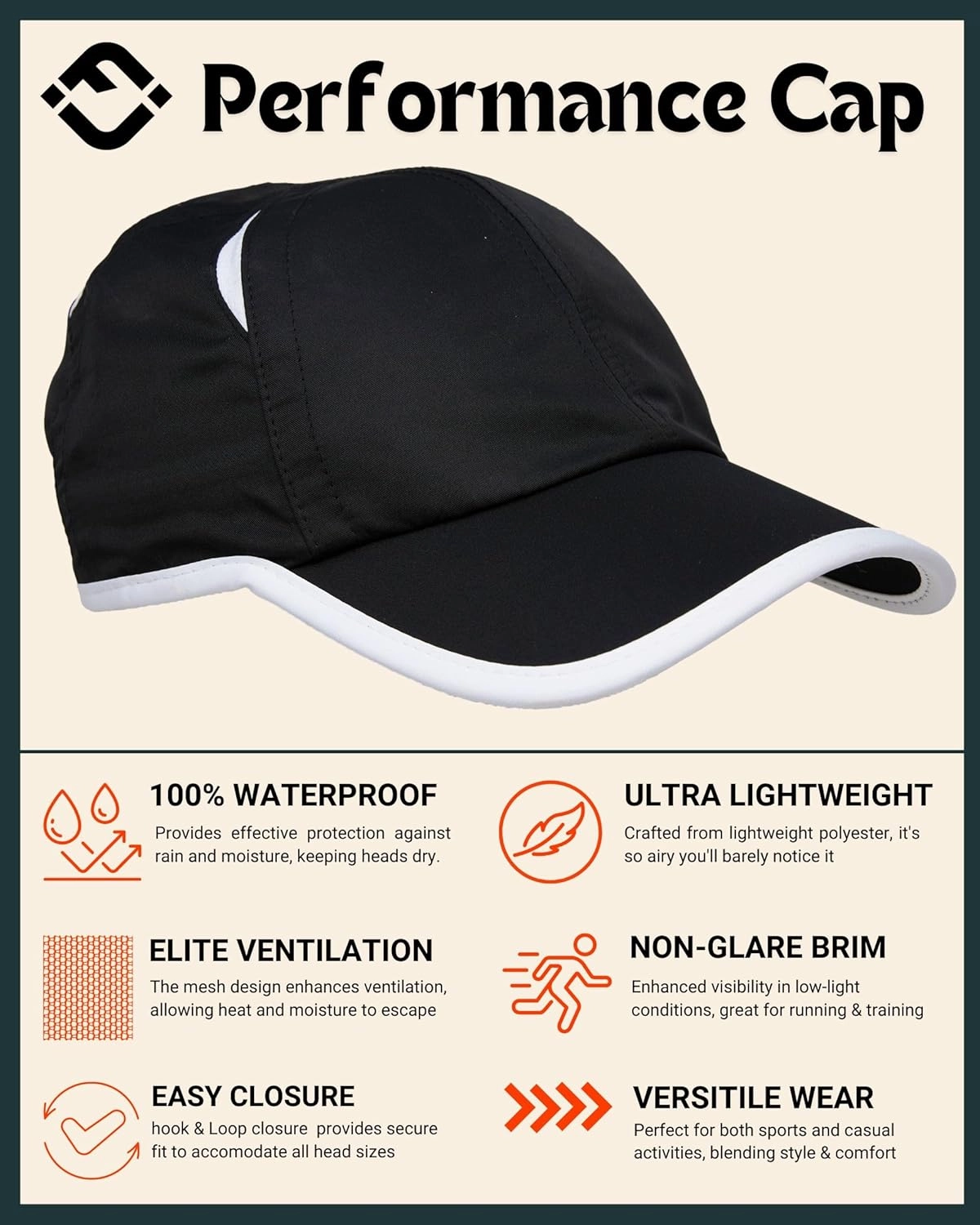 Funky Junque Men's Lightweight Breathable Baseball Cap - Quick Dry Running Hat - Classic Colors, Club Designs, Easter Pastels
