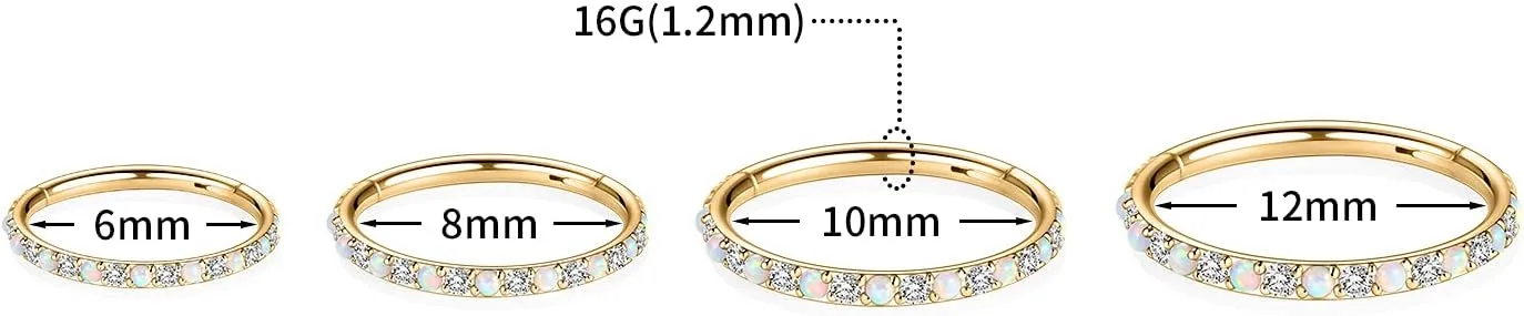 FUNLMO 20G 18G 16G 12G Nose Ring Hoop Conch Rook Daith Helix Tragus Piercing Jewelry 316L Surgical Steel Cartilage Earring Conch Hoop Earring Septum Jewelry Belly Lip Ring 5mm to 14mm