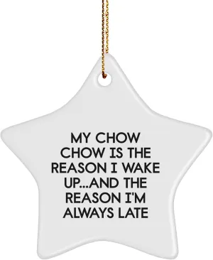 Funny Chow Chow Dog Gifts: Inspirational Christmas Star Ornament for Chow Chow Dog Lovers, Unique Present from Family, Friends, and Pet Lovers to Chow Chow Dog Enthusiasts