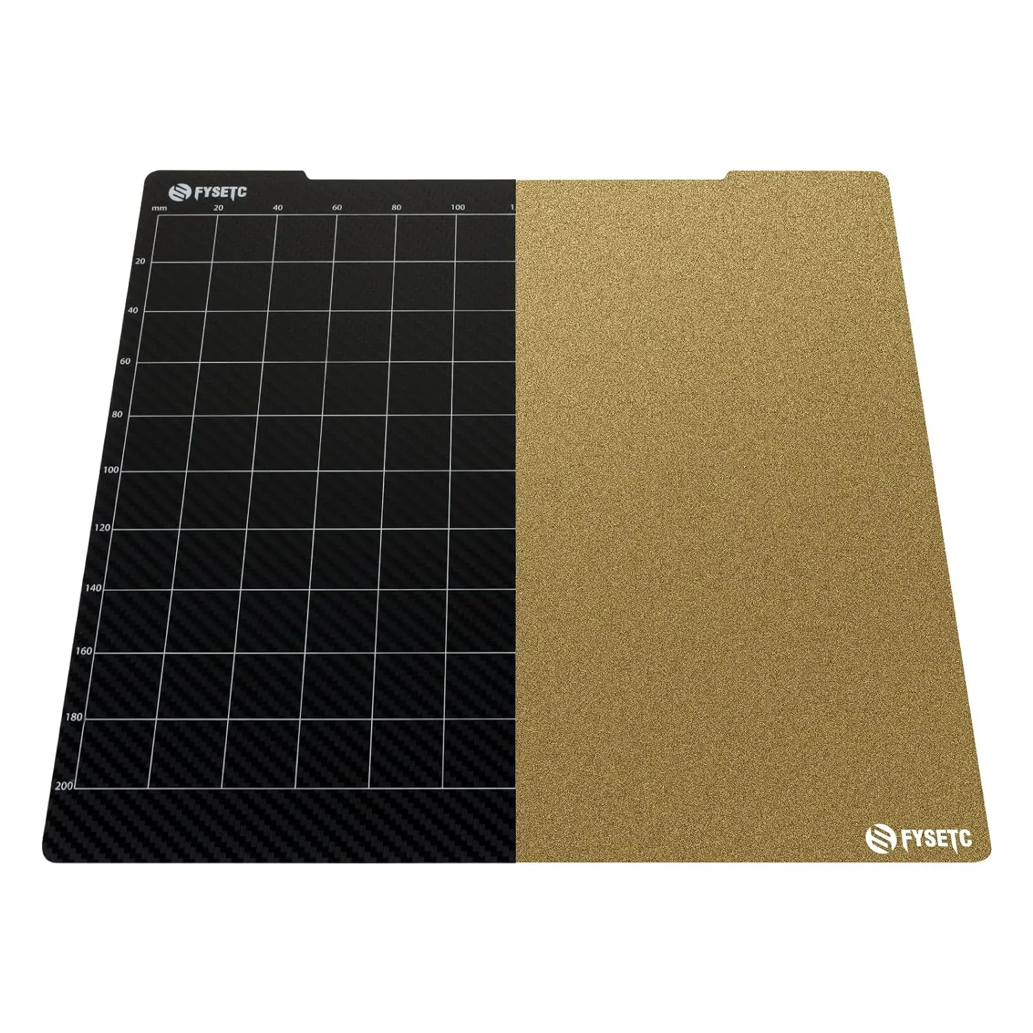 FYSETC Prusa Build Plate MK52 MK3S  MK4 Spring Steel Surface: Textured PEI - PET-CF Double-Sided Flexible PEI Sheet 253.8x241mm Hot Bed Cover for Filament PLA ABS for MK2 MK2.5 MK3 MK3S 3D Printer