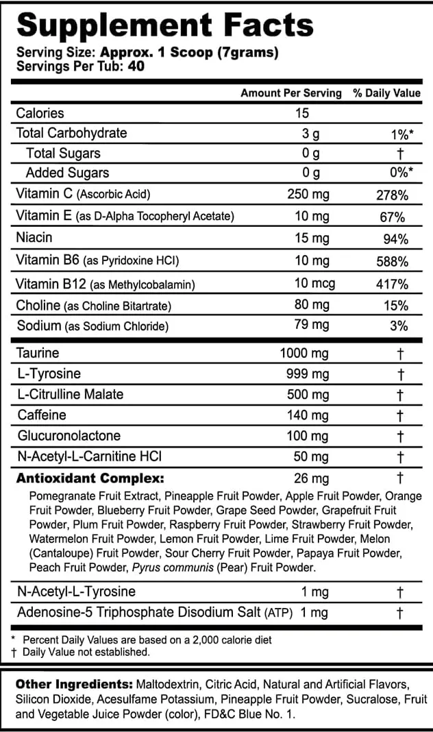 G Fuel Sonic Energy Drink Powder, Pre Workout Caffeine Mix for Gaming, Sugar Free Focus Amino, Vitamin   Antioxidants, 9.8oz (Peach Ring Candy, 40 Servings)