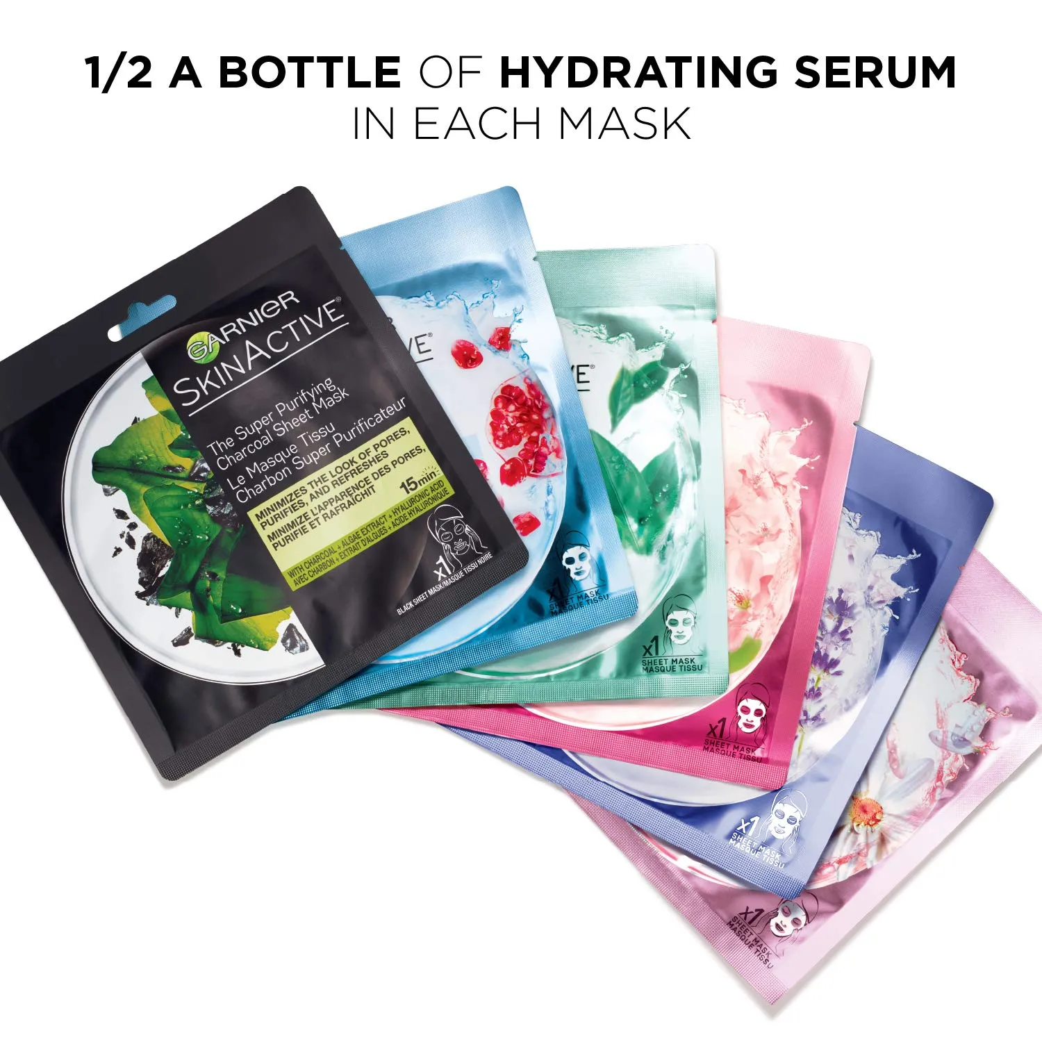 Garnier SkinActive Super Hydrating Sheet Mask, Hydrating, The Super Hydrating 6 Count