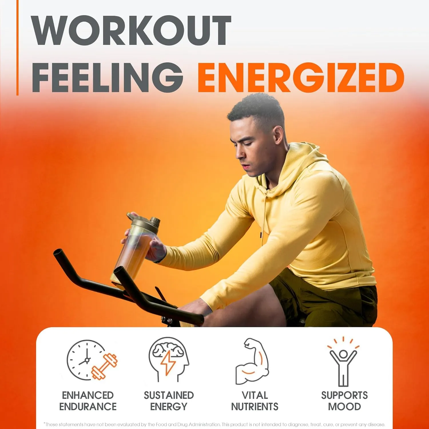 Genius Energized Pre Workout Powder – Caffeine Infused Pre-Workout Booster Supplement with Beta Alanine & Alpha GPC, No Artificial Sweeteners or Dyes - 200mg Caffeine, 20 Servings, Sour Peach Rings