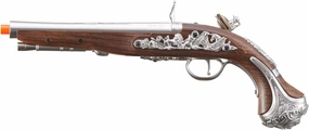 George Washington Flintlock Airsoft Co2 Powered Airsoft Pistol Collab w/HFC (Color: Silver)