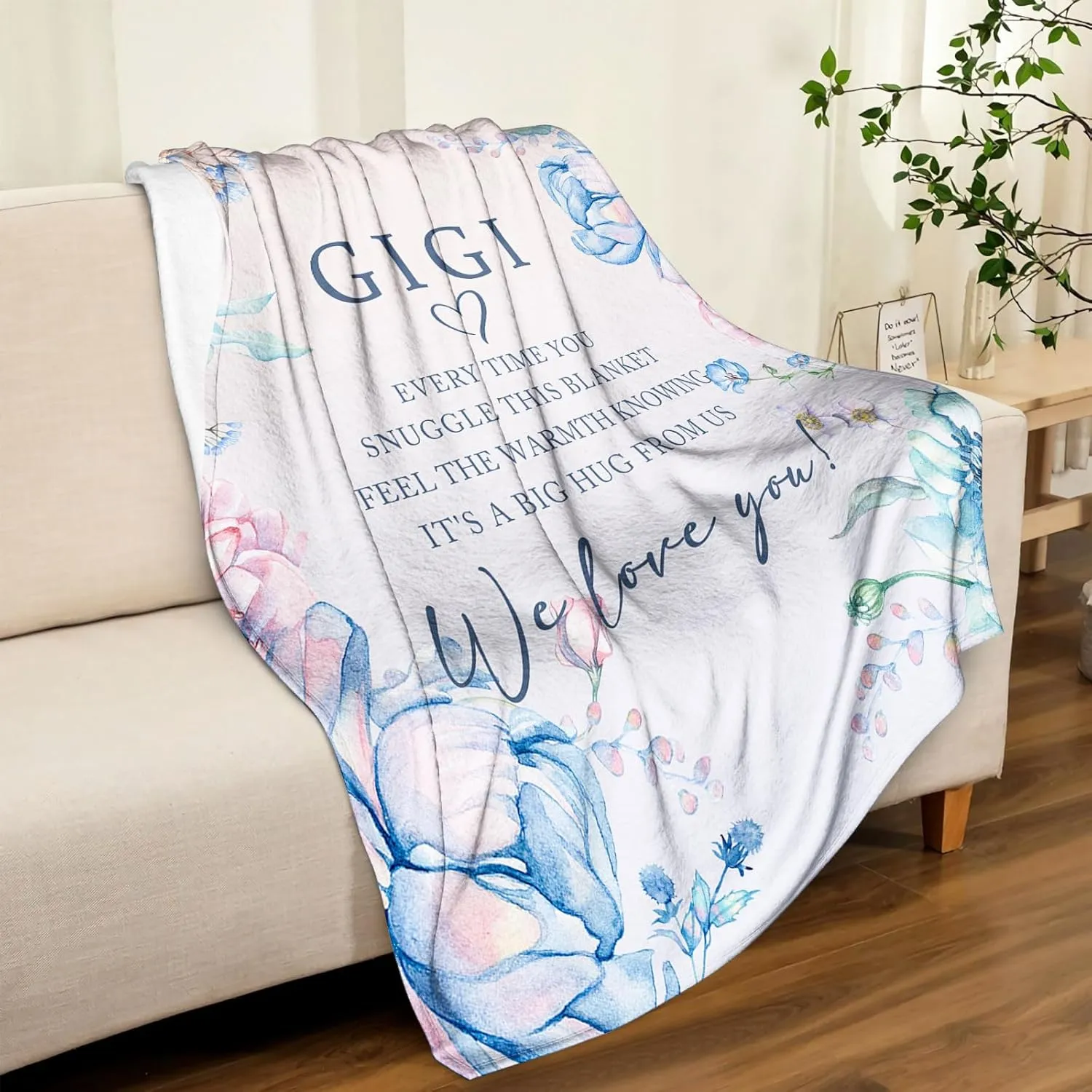 Gigi Gifts for Grandma, Gifts for Gigi, Gigi Gifts, Blankets for Gigi 60" x 50", Gigi Gifts for Mothers Day, Gigi Birthday Gifts, Gifts for Gigi from Grandkids, Gigi Gifts Ideas for Christmas
