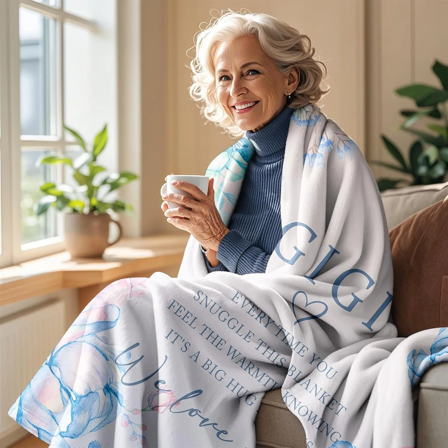 Gigi Gifts for Grandma, Gifts for Gigi, Gigi Gifts, Blankets for Gigi 60" x 50", Gigi Gifts for Mothers Day, Gigi Birthday Gifts, Gifts for Gigi from Grandkids, Gigi Gifts Ideas for Christmas