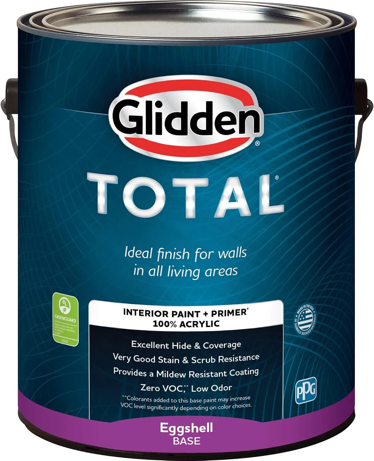 Glidden Total 1 gal. Gold Buff/Yellow Semi-Gloss Interior Paint with Primer