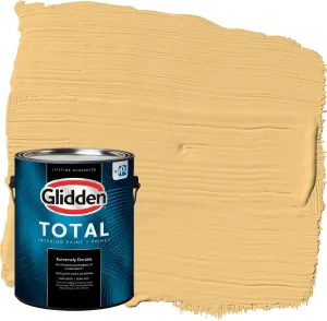 Glidden Total 1 gal. Gold Buff/Yellow Semi-Gloss Interior Paint with Primer