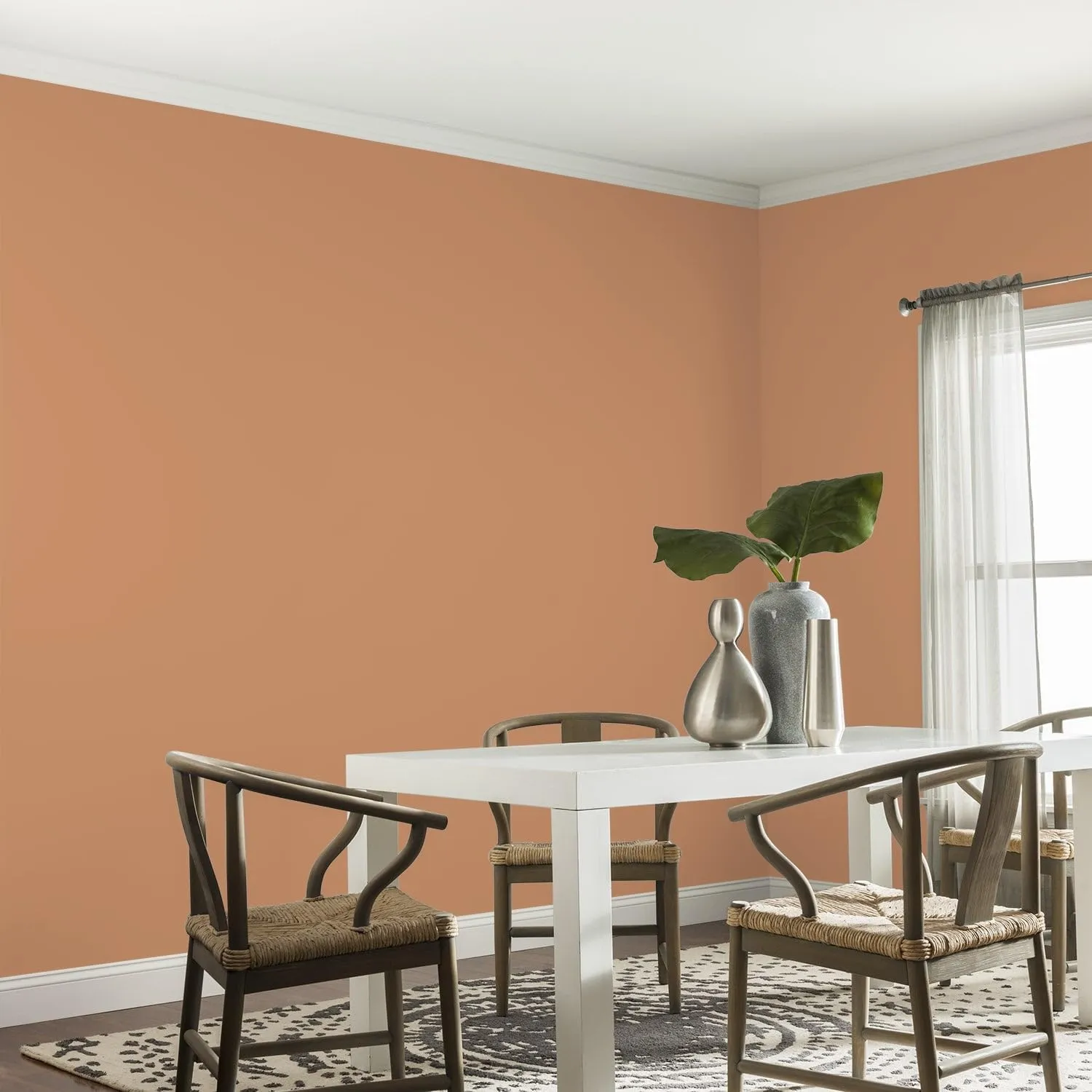 Glidden Total Interior Wall Paint & Primer All-in-One, Hitching Post/Orange, Eggshell, 1 Gallon