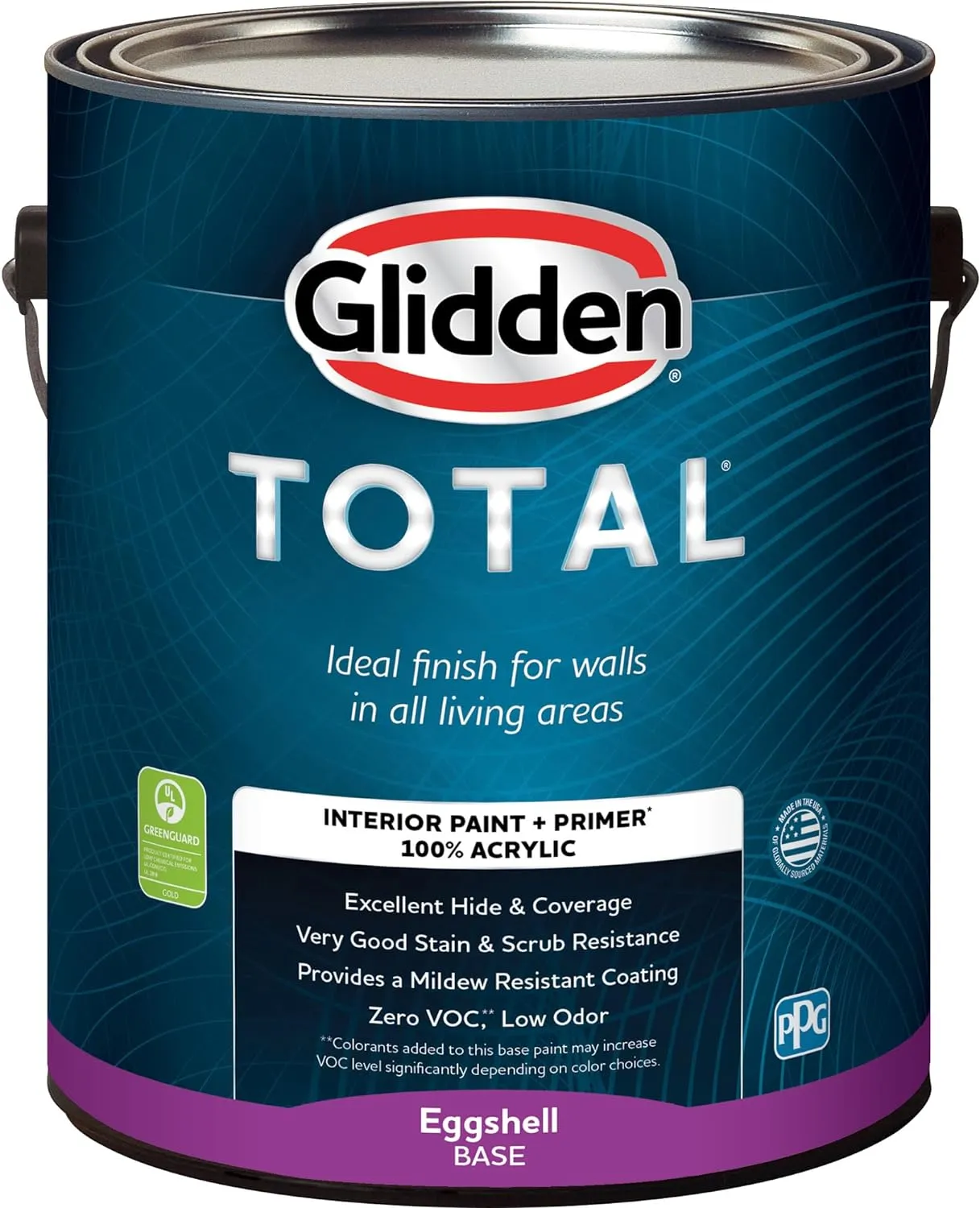 Glidden Total Interior Wall Paint & Primer All-in-One, Hitching Post/Orange, Eggshell, 1 Gallon