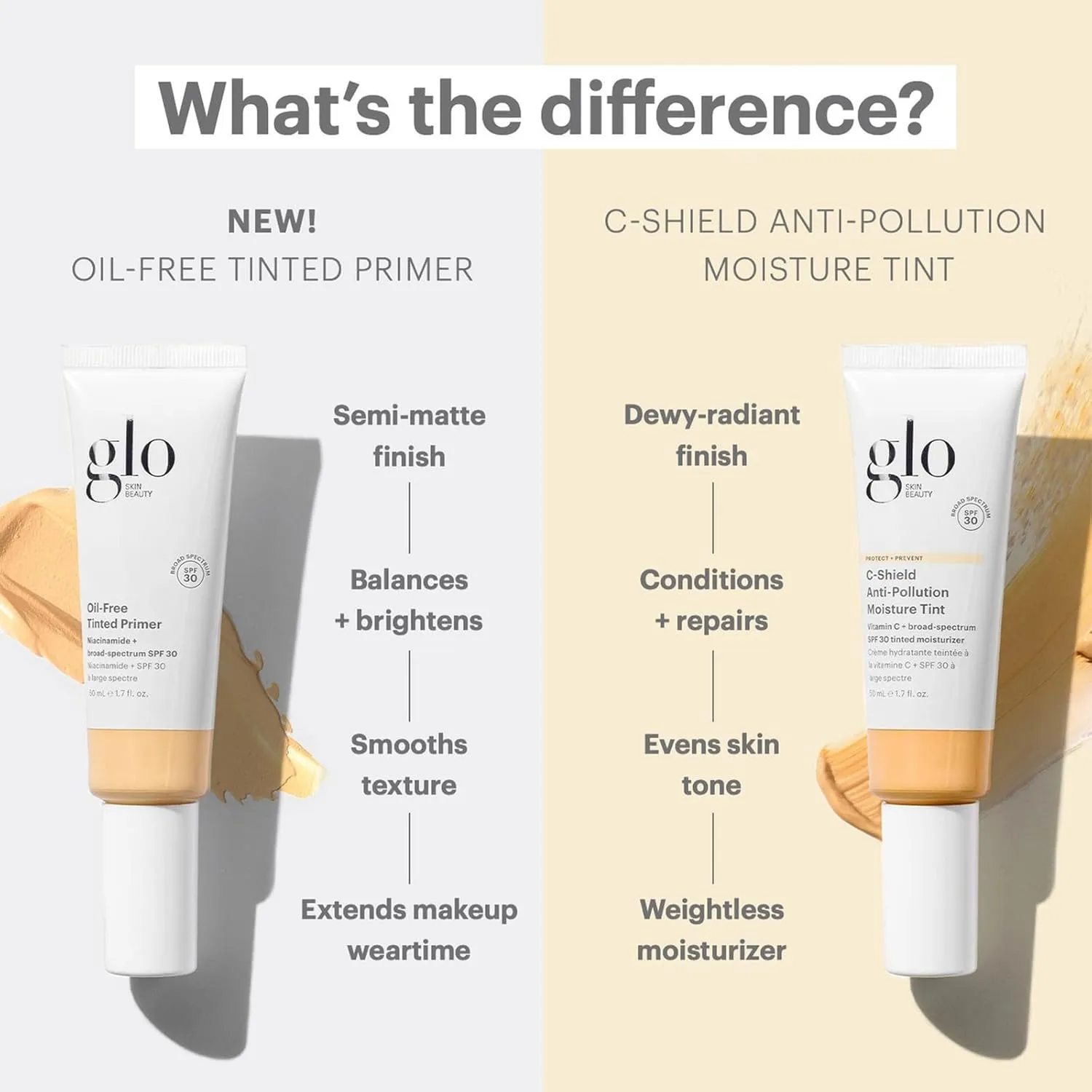 Glo Skin Beauty Oil-Free Tinted Primer SPF 30, (Light Medium), 1.7 oz - Mineral Makeup for Face, 4-in-1 Foundation Primer, Sheer Coverage, Skincare & Sunscreen With Broad Spectrum UVA/UVB Protection
