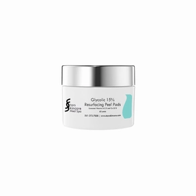 Glycolic Acid 15% Resurfacing Peel Pads for Face & Body with with Liposomal Vitamin A, C, E, and Co-Q10 - Exfoliates Surface Skin