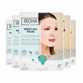 Glycolic Acid Peeling Face Mask (Pack of 5) | Skin Perfecting for a Radiant & Smooth Look | Instant Regeneration in Just 15 Minutes | Clean Beauty | 100% Vegan