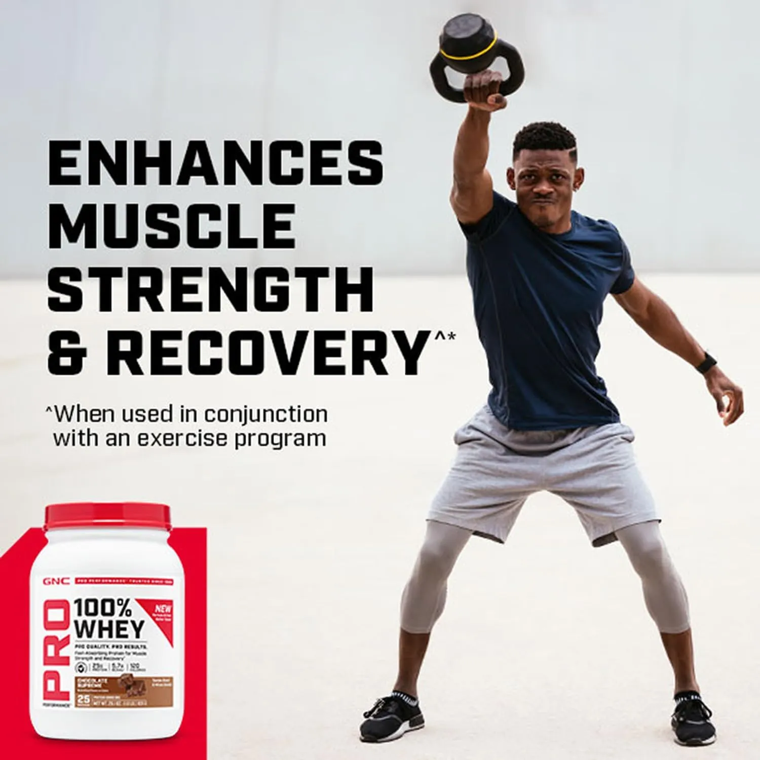GNC Pro Performance 100% Whey Protein Powder | Fast Absorbing Protein, Muscle Strength and Recovery | Banana Cream | 25 Servings