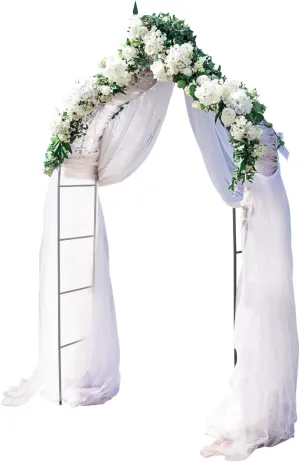 GOFLAME Garden Arch Steel, Rose Arbor for Various Climbing Plant, Outdoor Garden Lawn Backyard, Gothic Style Heavy Duty Wedding Party Ceremony Decoration (Black)