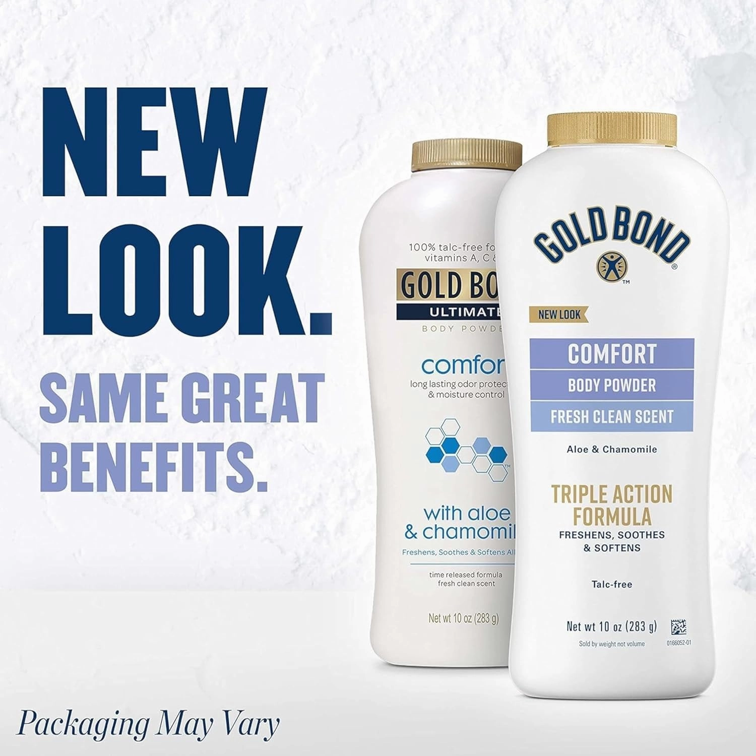 Gold Bond Ultimate Comfort Body Powder 10 oz. (Pack of 3), Talc-Free Formula with Aloe & Chamomile