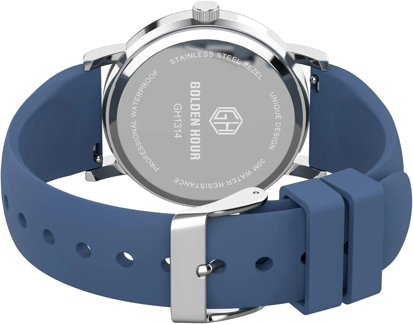 GOLDEN HOUR Waterproof Nurse Watch for Medical Professionals, Students Women Men - Military Time Luminouse Easy Read Dial, 24 Hour with Second Hand, Colorful Silicone Band