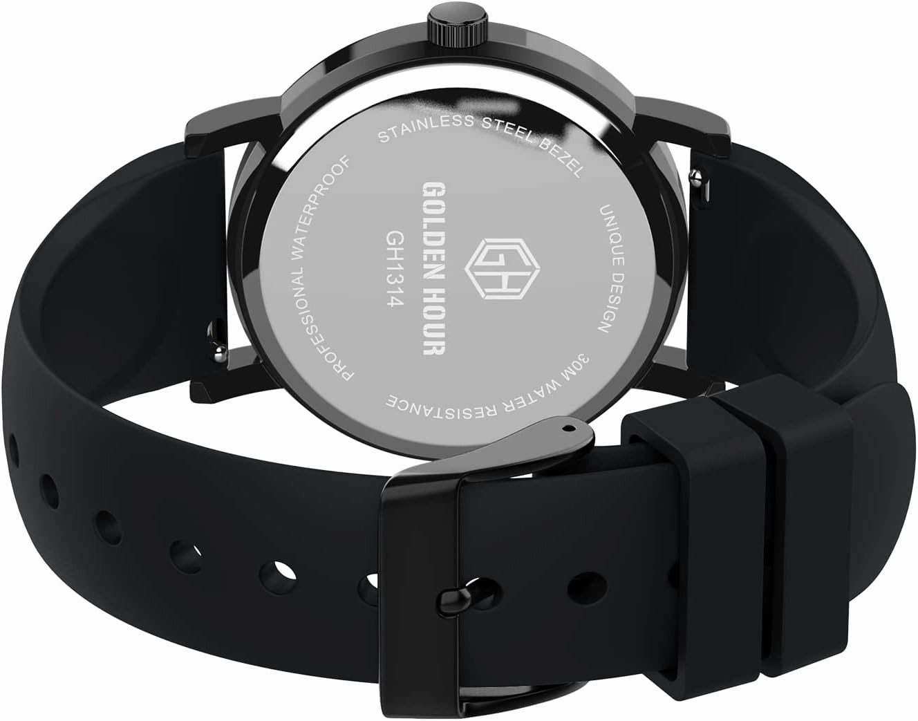 GOLDEN HOUR Waterproof Nurse Watch for Medical Professionals, Students Women Men - Military Time Luminouse Easy Read Dial, 24 Hour with Second Hand, Colorful Silicone Band