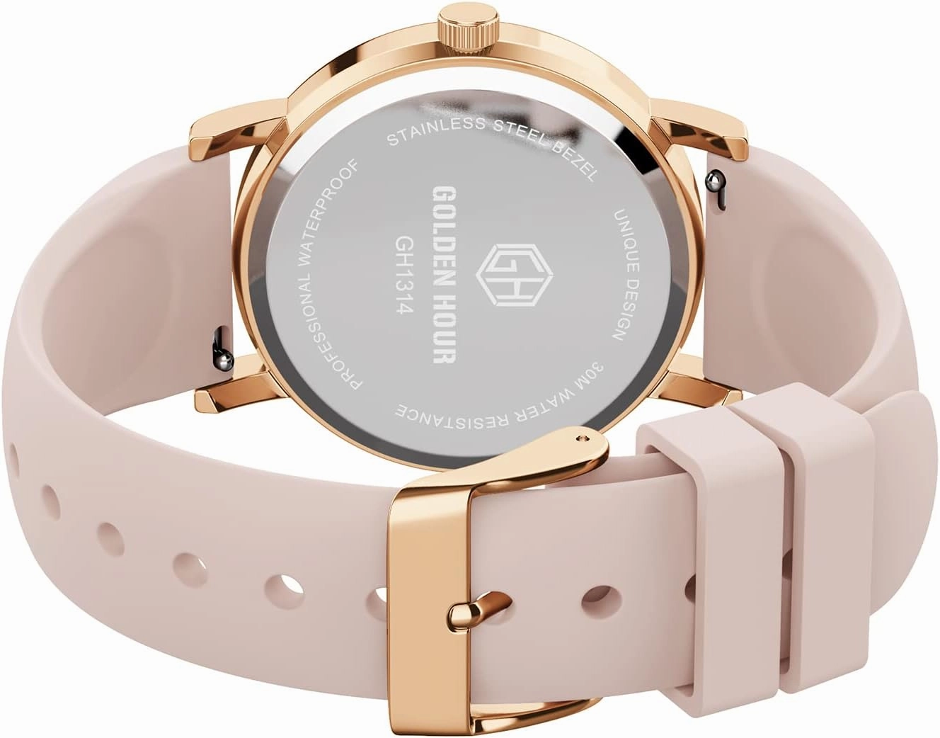 GOLDEN HOUR Waterproof Nurse Watch for Medical Professionals, Students Women Men - Military Time Luminouse Easy Read Dial, 24 Hour with Second Hand, Colorful Silicone Band