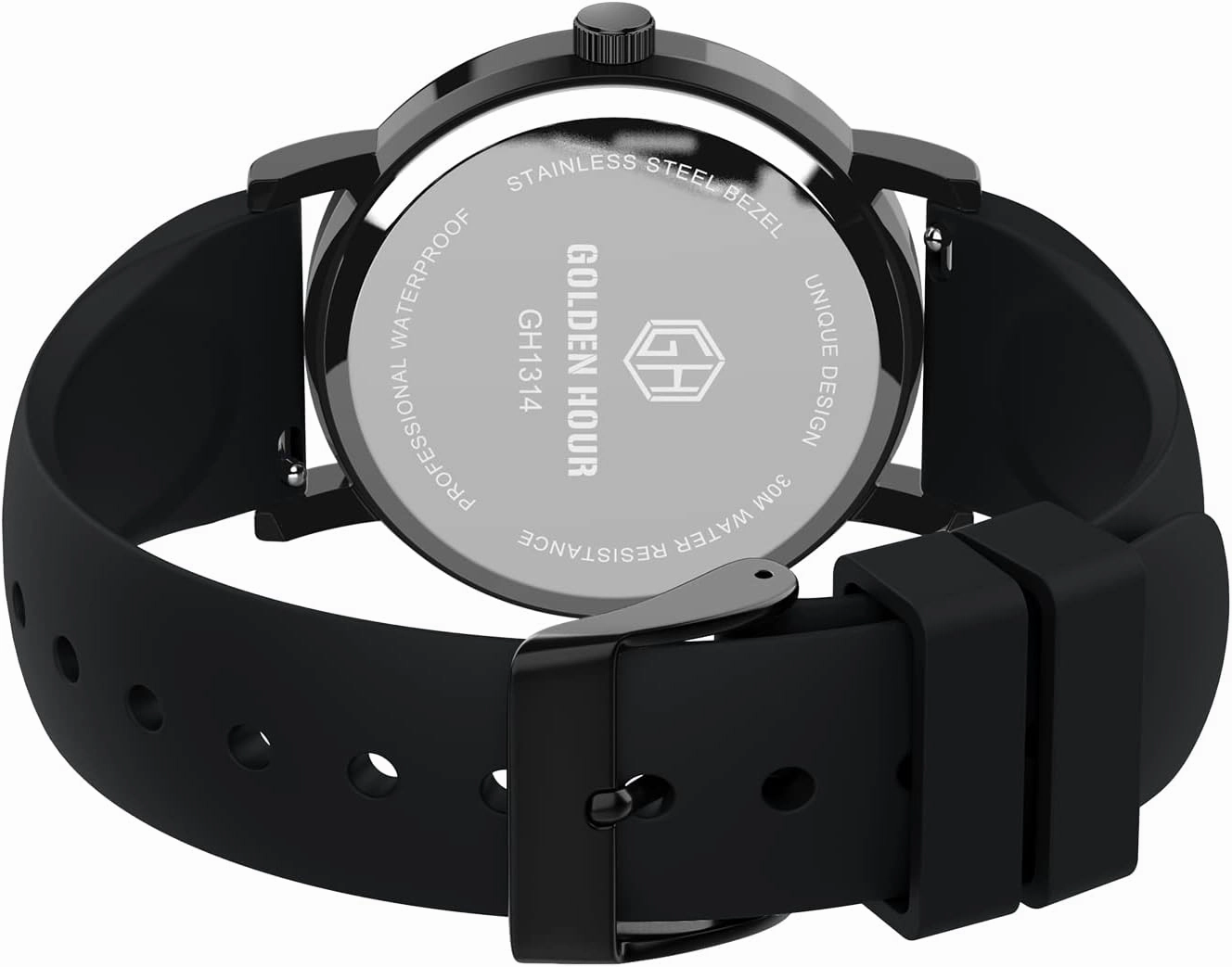 GOLDEN HOUR Waterproof Nurse Watch for Medical Professionals, Students Women Men - Military Time Luminouse Easy Read Dial, 24 Hour with Second Hand, Colorful Silicone Band