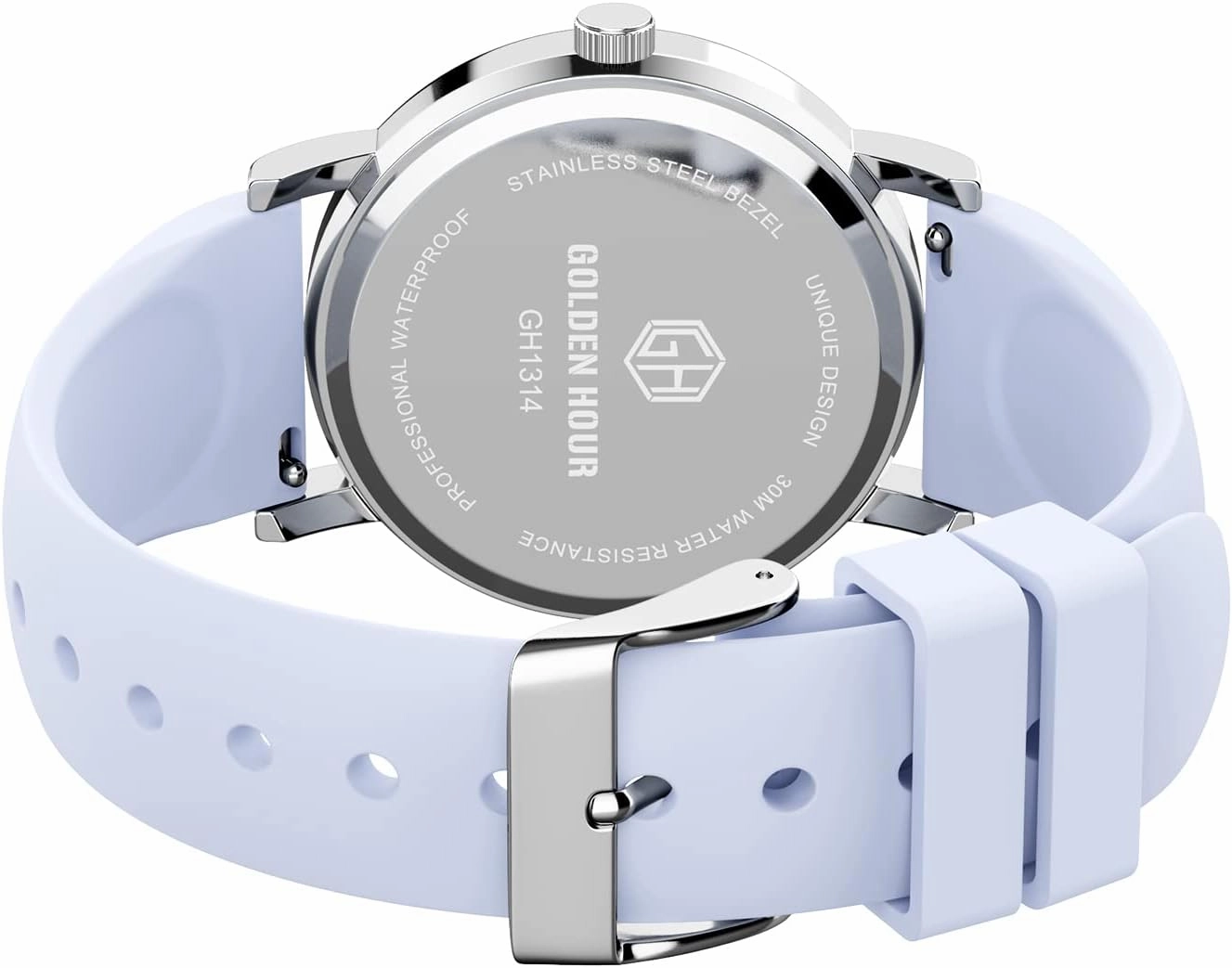 GOLDEN HOUR Waterproof Nurse Watch for Medical Professionals, Students Women Men - Military Time Luminouse Easy Read Dial, 24 Hour with Second Hand, Colorful Silicone Band