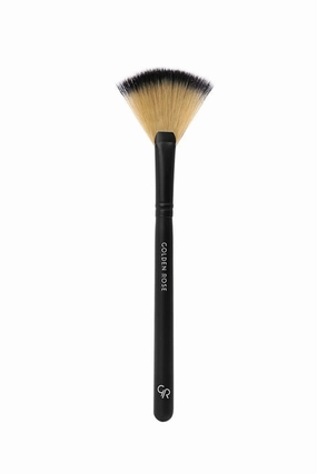 Golden Rose Fan Brush