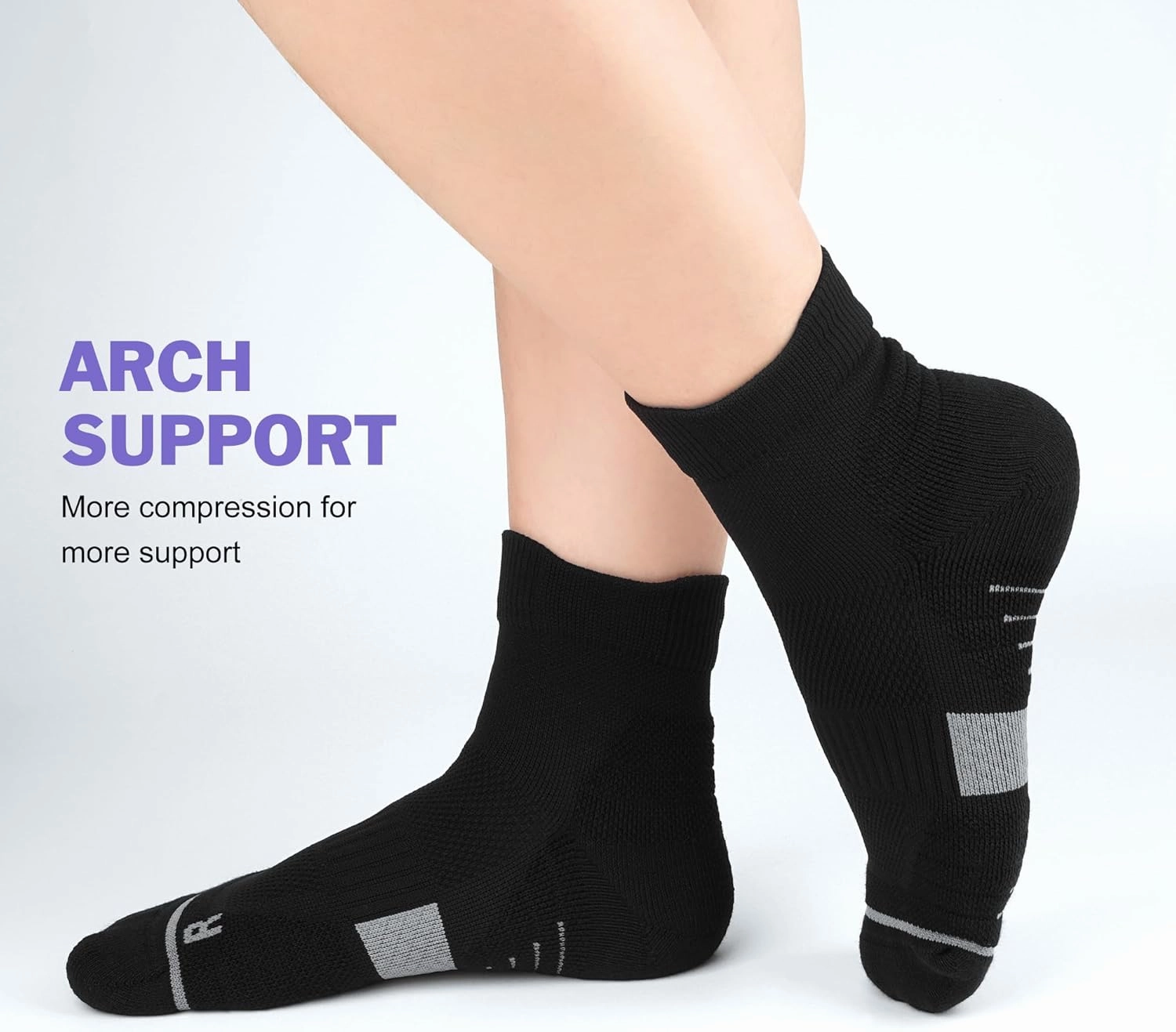 Gonii Ankle Socks Womens Hiking Running Cushioned Quarter Athletic Socks 3 Pairs