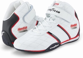 Goodyear Racing Mens Driving Sneakers Hendrick Motorsports Accelerate High Top Athletic Leather Racing Shoes for Adults Performance Footwear with Non-Slip EVA Rubber Soles