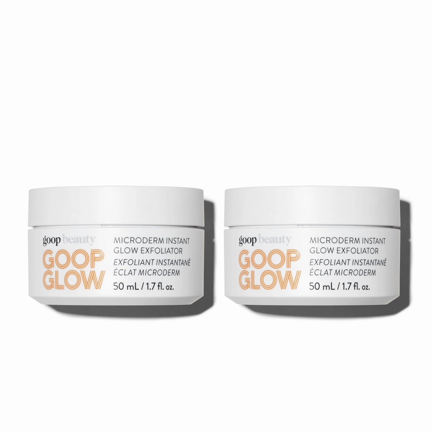 goop Beauty Microderm Face Exfoliator 2-Pack | At-Home Microdermabrasion with Glycolic Acid & Exfoliating Minerals | Smooths Skin Texture | Clean Face Scrub | Silicone & Paraben Free | 1.7 fl oz
