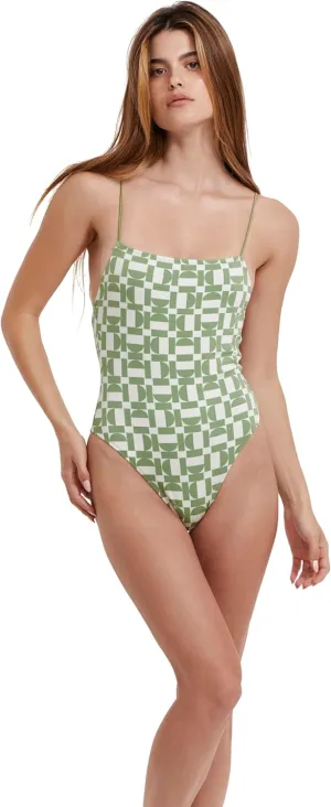 Gottex Flirtt Let's Go Women's Multicolor One Piece Swimsuit with Scoop Neck U Shape Back Strappy Details Essential