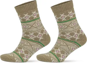 GoWith Vintage Alpaca Wool Socks for Women, Cozy Warm Alpaca-Merino Blend Christmas Socks, Soft Hiking Boot Socks, 2 Pairs