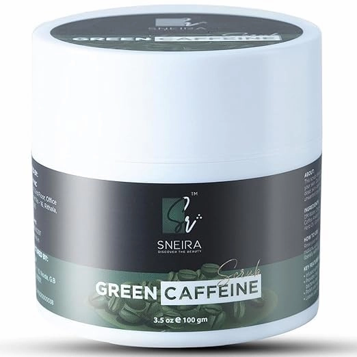 Green Caffine 100gm,Tan Removal Face Scrub Dead Skin Remover,Blackhead, Whitehead Remover, Detan Pack, Caffeine Scrub For Women & Men